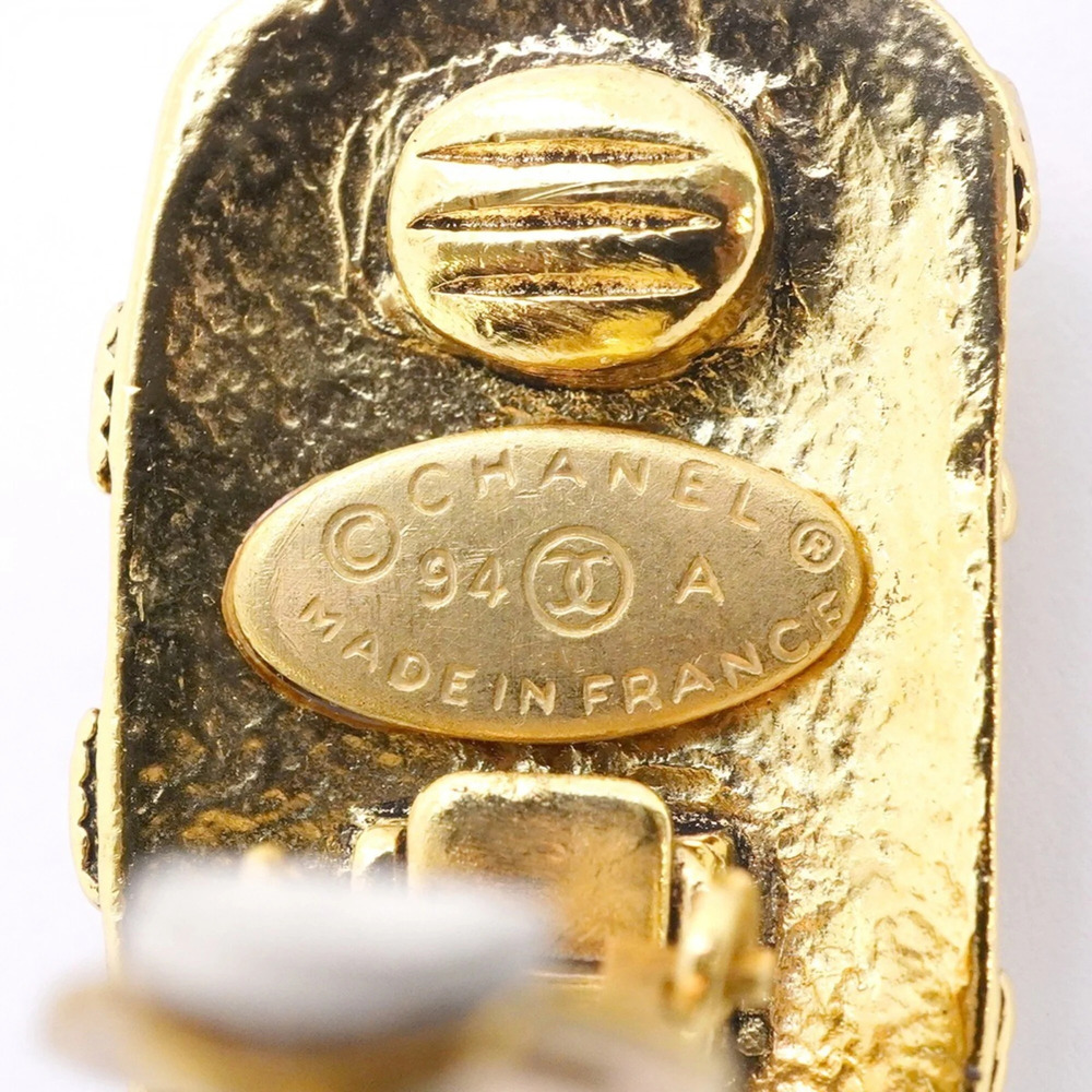 CHANEL Gold Logo Earrings - Picture 4 of 8